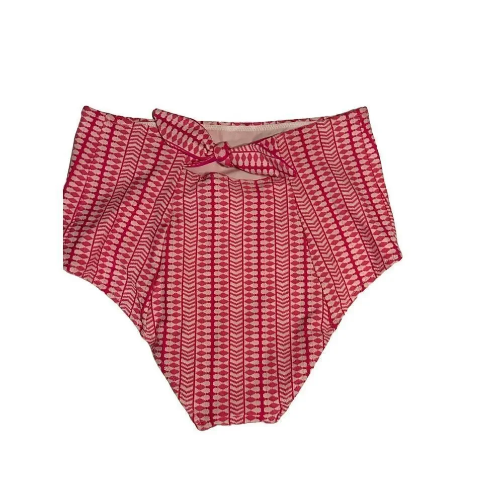 Lemlem Lola High Waist Bottom Pink Print‎ sz Small